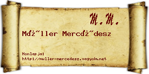 Müller Mercédesz névjegykártya